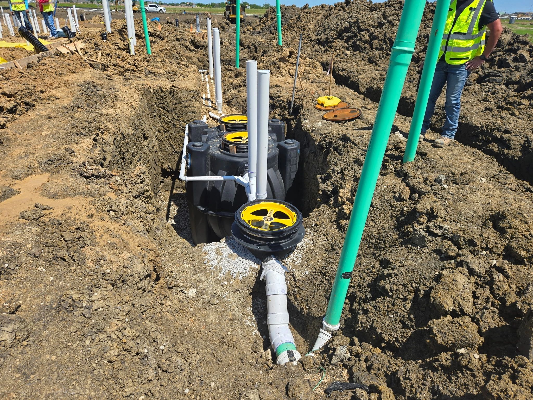 Septic drainage system installation