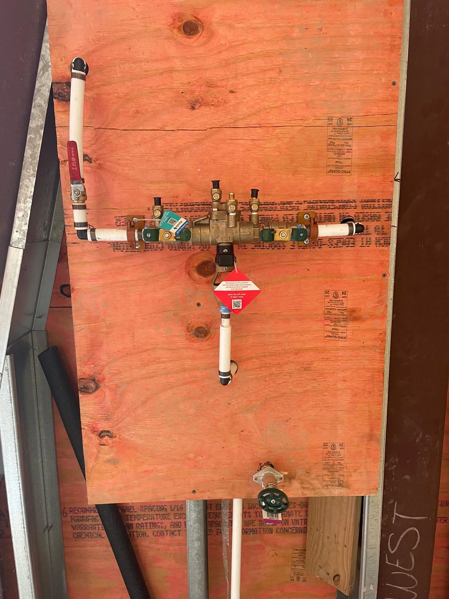 Radiant heating manifold PEX tubing